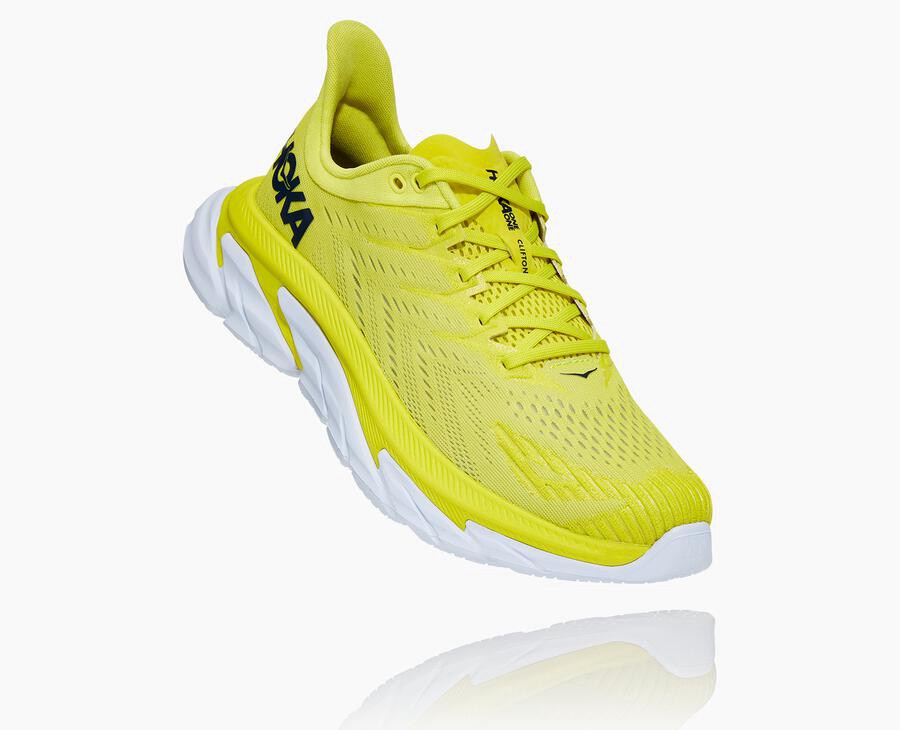 Hoka One One Clifton Edge - Men's Running Shoes - Fluorescence - UK 517KVQUHD